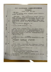 2022---2023学年度第二学期期中九年级语文质量检测试卷
