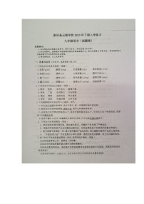 湖南省永州市新田县云梯学校2023-2024学年九年级上学期入学考试语文试题