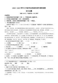 重庆市北碚区2022-2023学年九年级上学期期末语文试题
