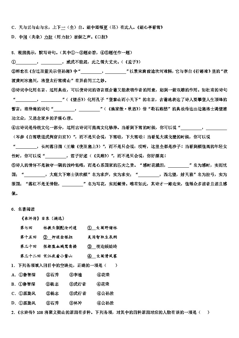 2022-2023学年南京市第一中学十校联考最后语文试题含解析02
