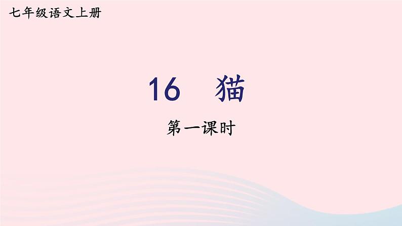 2023七年级语文上册第五单元16猫第一课时课件新人教版第1页