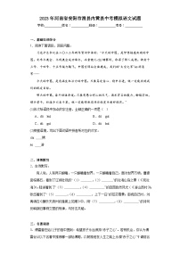 2023年河南省安阳市滑县内黄县中考模拟语文试题（含解析）