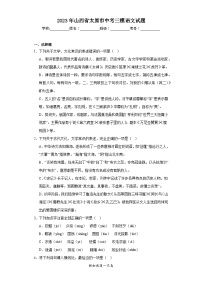 2023年山西省太原市中考三模语文试题（含解析）