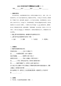 2023年贵州省中考模拟语文试题（一）（含解析）