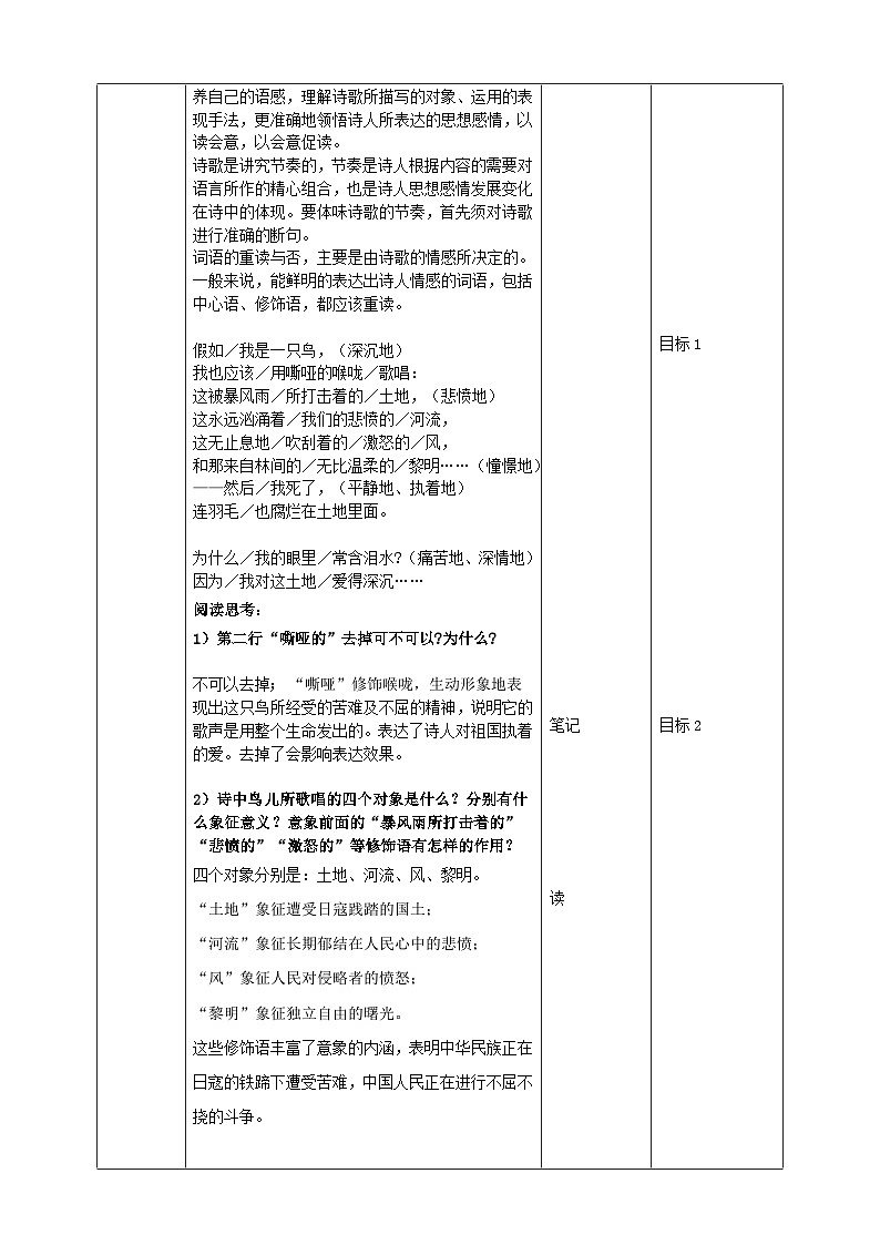 2023-2024 部编版语文九年级上册 3《我爱这土地》课件+学案+教案03