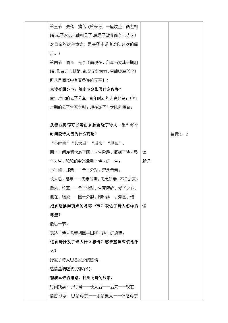 2023-2024 部编版语文九年级上册 4 《乡愁》（余光中）课件+教案+学案03