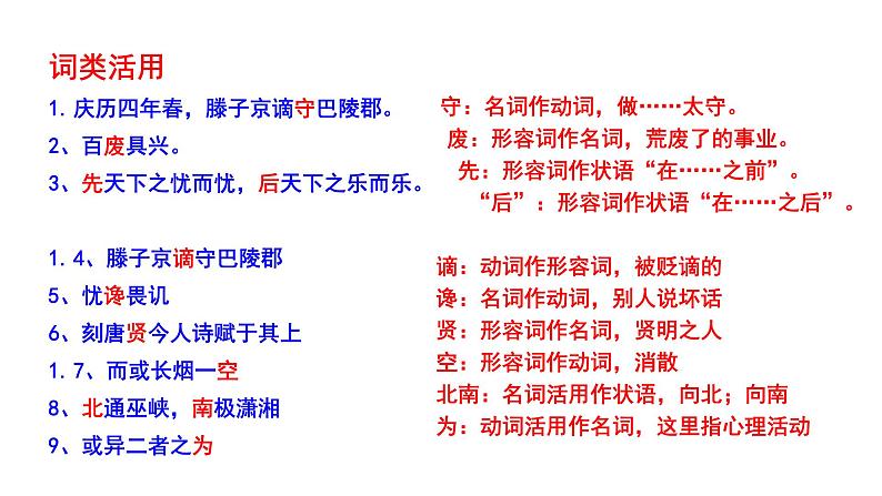 2023-2024 部编版语文九年级上册 11 《岳阳楼记》第二课时  课件+教案+学案08