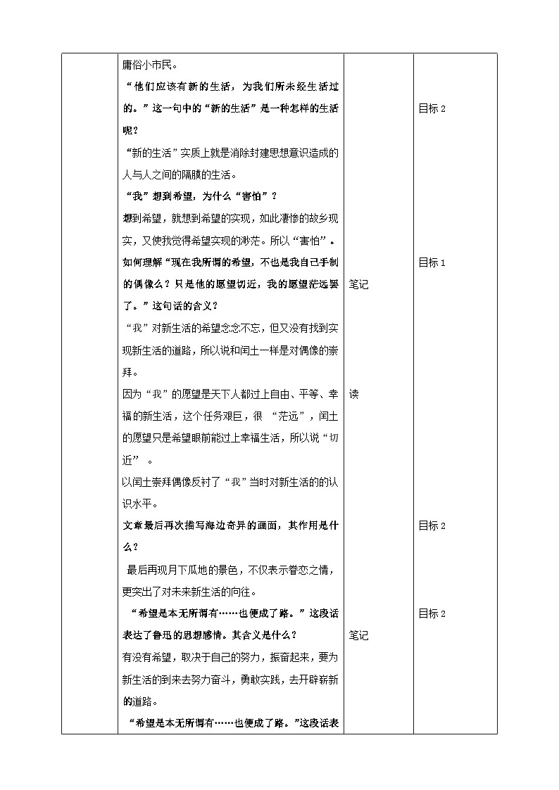 2023-2024 部编版语文九年级上册 15《故乡》第三课时课件+教案+学案03