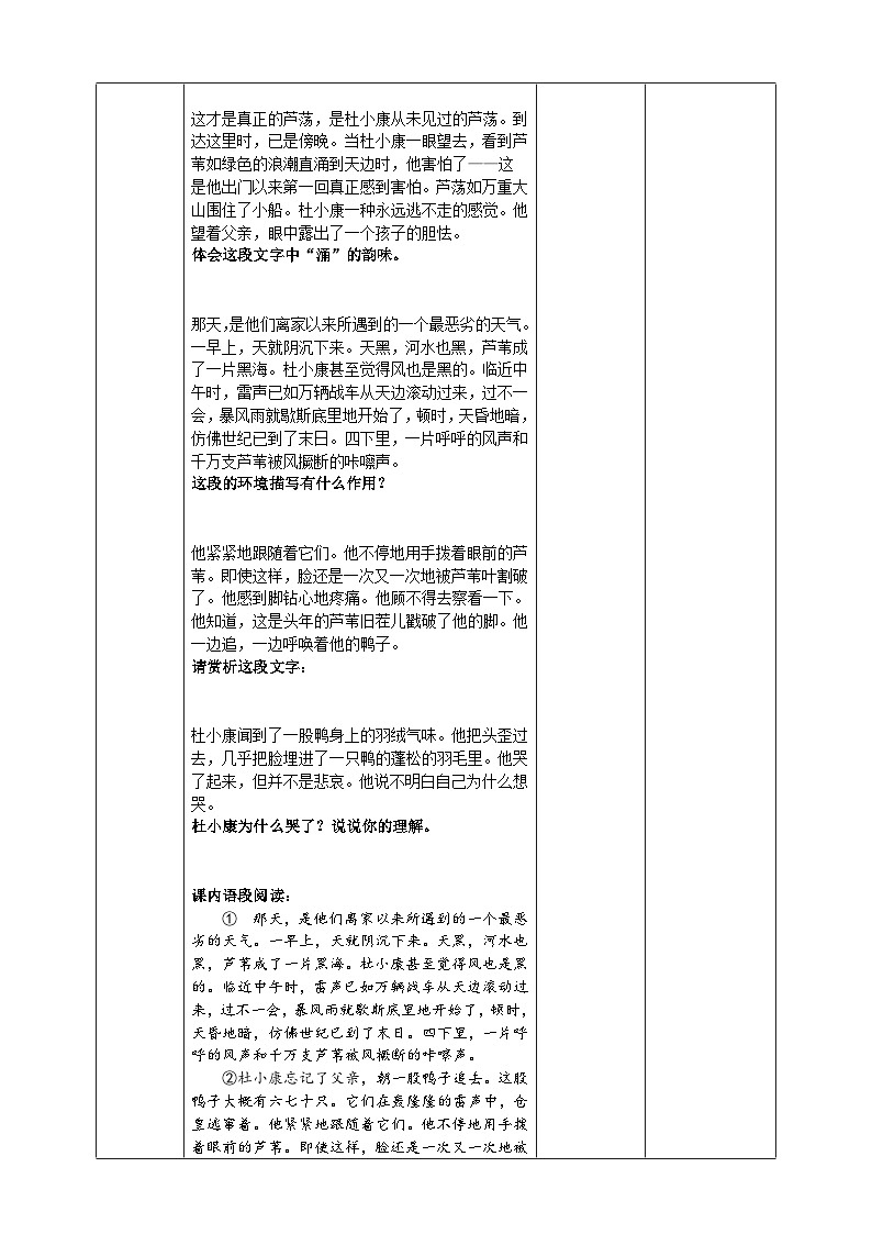 2023-2024 部编版语文九年级上册 17 《孤独之旅》第二课时课件+学案+教案（表格式）03
