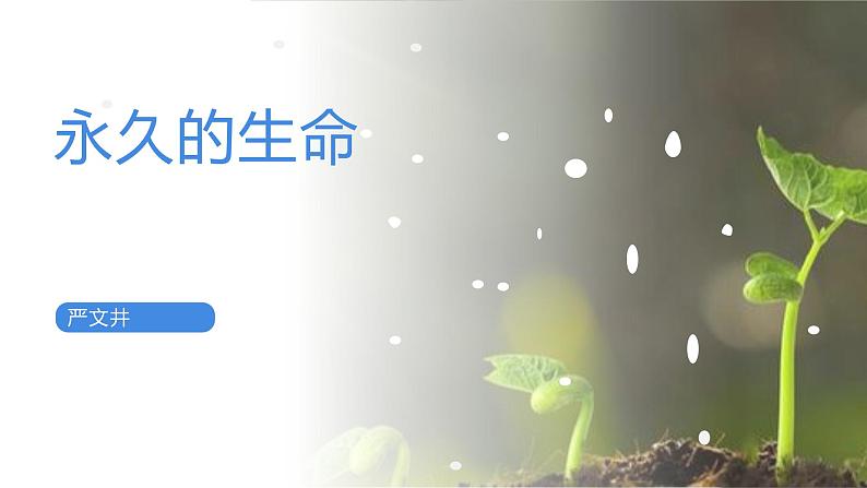 16.永久的生命课件- 部编版（五四制）八年级语文上册01