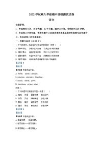 河南省南阳市卧龙区2022-2023学年八年级上学期期中语文试题（解析版）