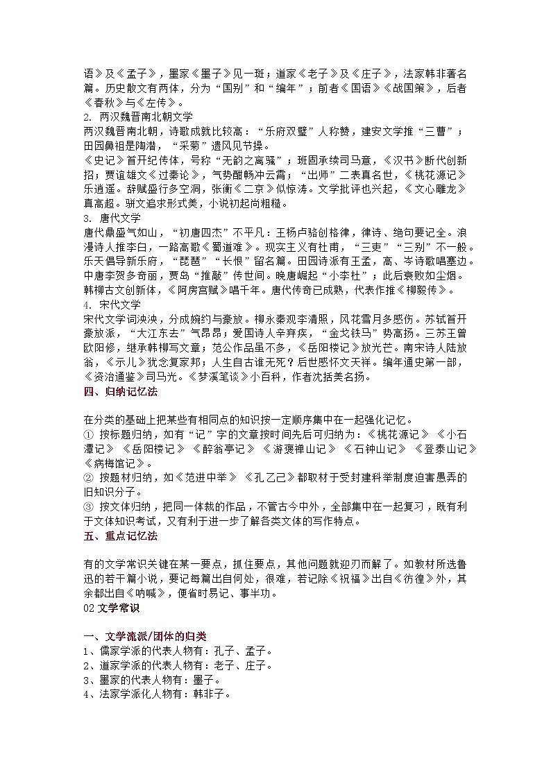 初中语文文学常识大串烧第2页