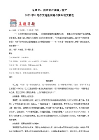 专题13：励志奋进类满分作文-2023年中考作文速胜攻略与满分范文精选