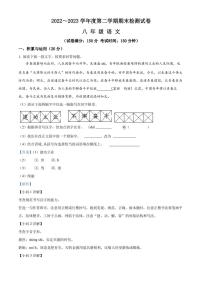 江苏省淮安市盱眙县2022-2023学年八年级下学期期末语文试题（解析版）