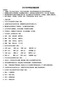 2023届北京海淀人大附中考语文最后冲刺模拟试卷含解析