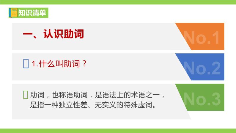 部编教材语法修辞“补白”七下微课《助词（一）（二）》（PPT+任务单）06