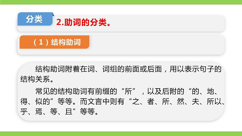 部编教材语法修辞“补白”七下微课《助词（一）（二）》（PPT+任务单）07