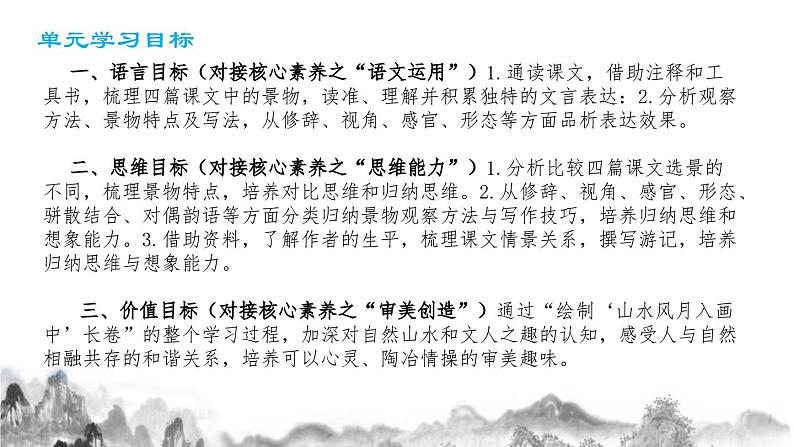 八年级上册 第三单元 诗文山水（一） 大单元整体教学课件  2023-2024学年第一学期（统编版）06