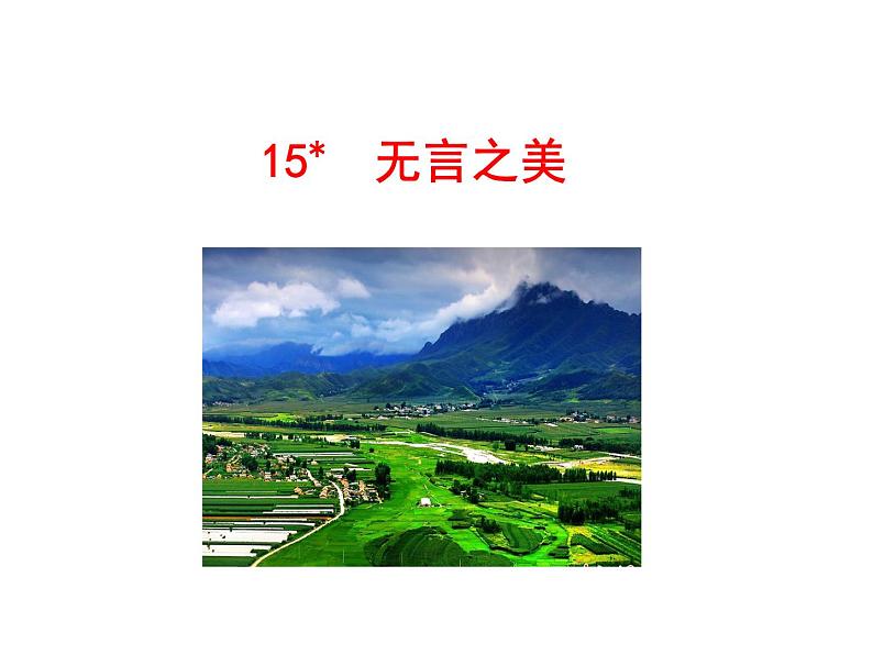 4.15﹡ 无 言 之 美 课件 2023-2024学年部编版（五四学制）语文九年级下册01