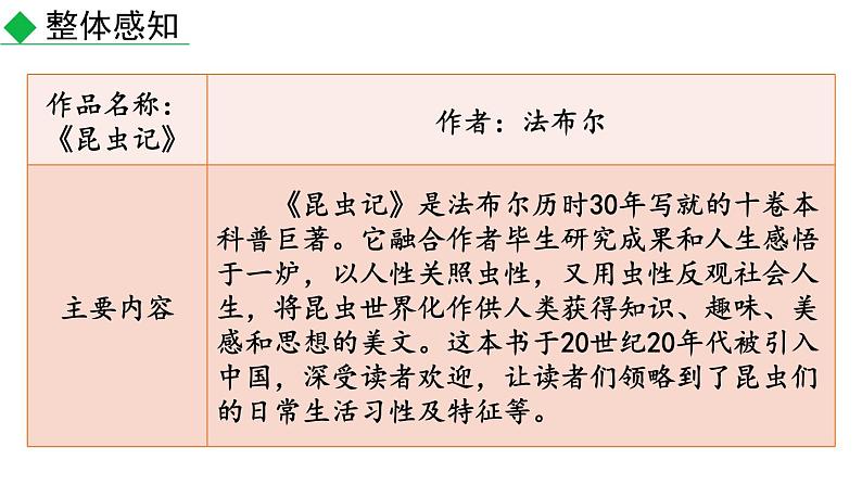 初中语文八年级上册名著导读 《昆虫记》 科普作品的阅读(1)教学课件（2023秋）第2页