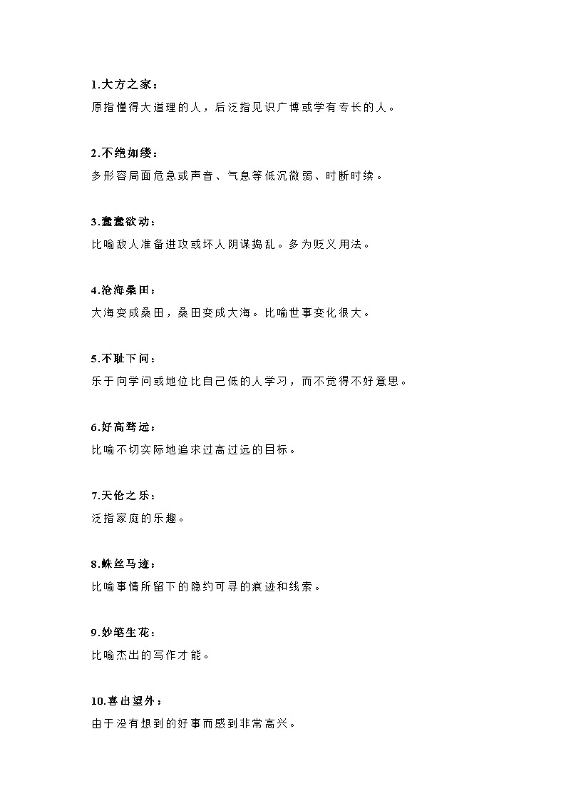 初中语文常考的118个成语第1页