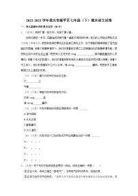 重庆市梁平区2022-2023学年七年级下学期期末语文试卷