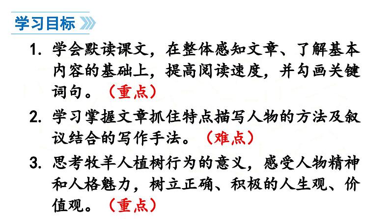 部编版七年级语文上册13《植树的牧羊人》（精品课件）第4页
