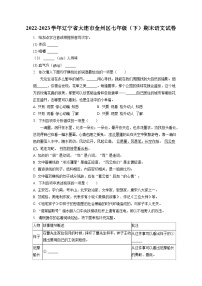 2022-2023学年辽宁省大连市金州区七年级（下）期末语文试卷（含答案解析）