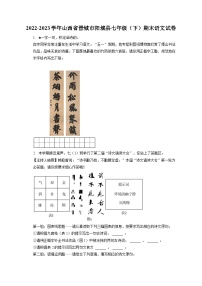 2022-2023学年山西省晋城市阳城县七年级（下）期末语文试卷（含答案解析）