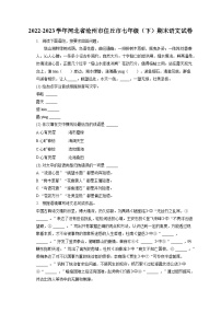 2022-2023学年河北省沧州市任丘市七年级（下）期末语文试卷（含答案解析）