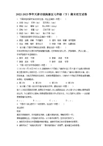 2022-2023学年天津市滨海新区七年级（下）期末语文试卷（含答案解析）
