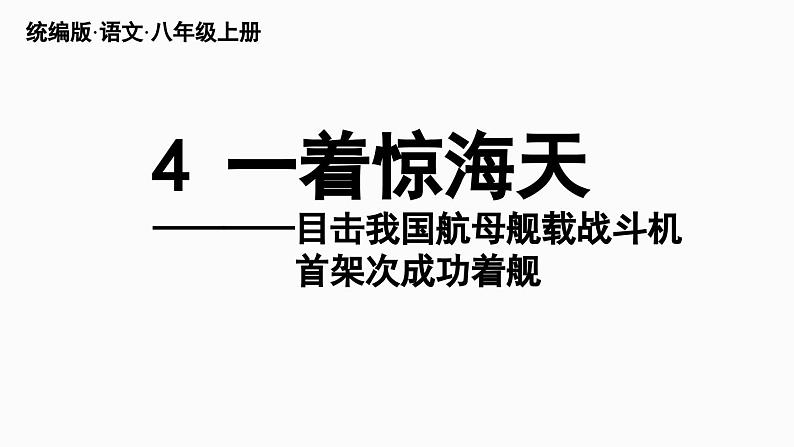 部编版八年级语文上册4《一着惊海天》课件PPT第3页