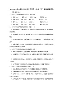 四川省达州市通川区2022-2023学年七年级下学期期末语文试卷