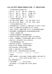 2022-2023学年广西梧州市苍梧县七年级（下）期末语文试卷（含答案解析）