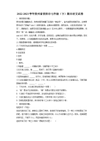 2022-2023学年贵州省贵阳市七年级（下）期末语文试卷（含答案解析）