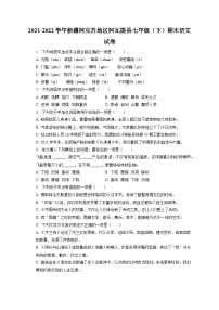 2021-2022学年新疆阿克苏地区阿瓦提县七年级（下）期末语文试卷（含答案解析）