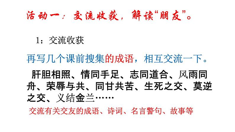 部编版七年级语文上册--综合性学习专练 有朋自远方来（精品课件）03