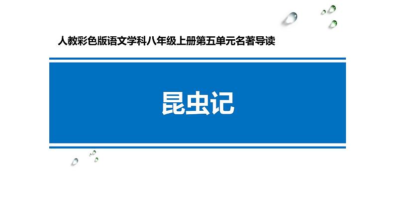 部编版八年级语文上册--名著导读  《昆虫记》 科普作品的阅读（精品课件）第1页