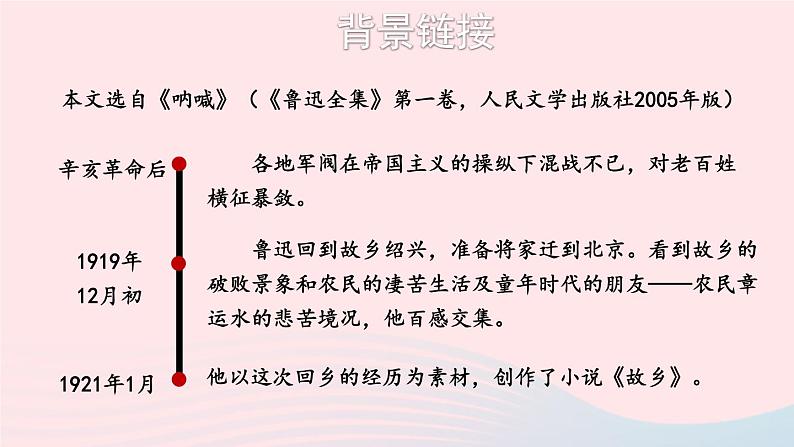 2023九年级语文上册第四单元15故乡考点精讲课件新人教版第6页