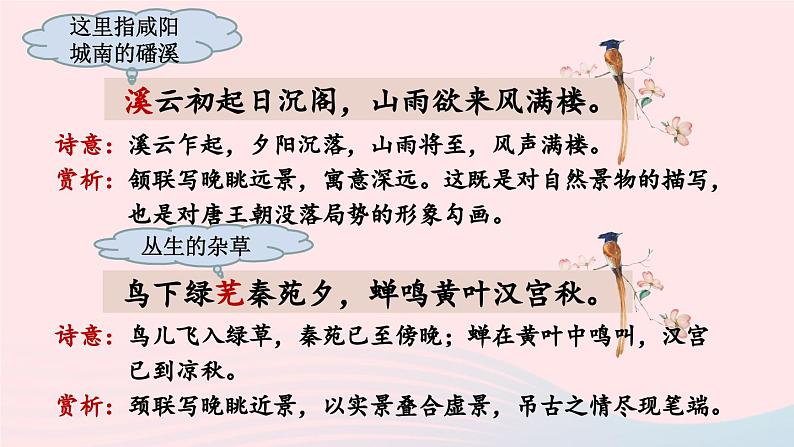 2023九年级语文上册第六单元课外古诗词诵读考点精讲课件新人教版第5页