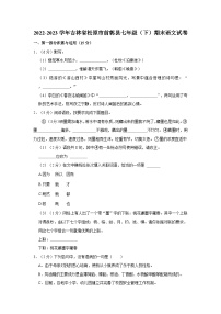 吉林省松原市前郭尔罗斯蒙古族自治县2022-2023学年七年级下学期期末语文试题+