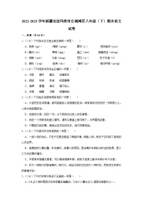 新疆克拉玛依市白碱滩区2022-2023学年八年级下学期期末考试语文试题（含答案）