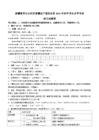 2023年新疆维吾尔自治区、新疆生产建设兵团中考语文真题
