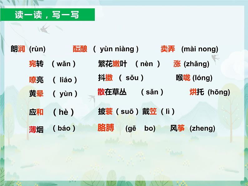 1朱自清的《春》教学课件04