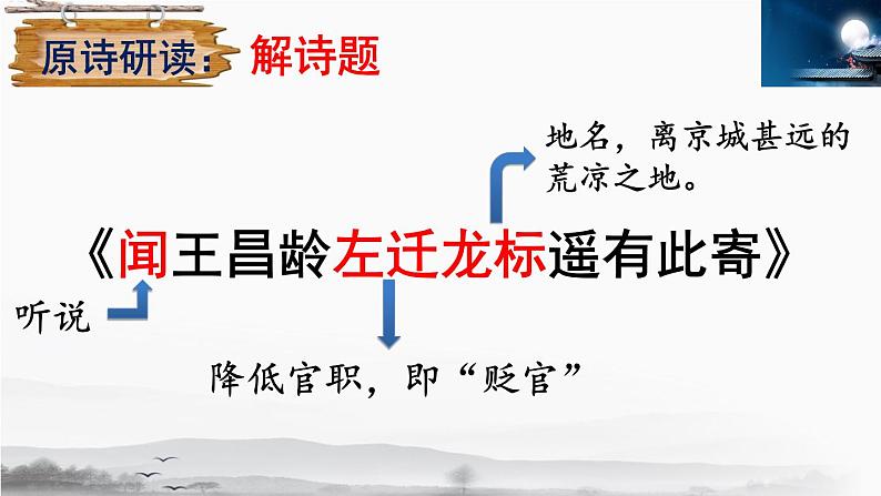 4、闻王昌龄左迁龙标遥有此寄 课件第6页