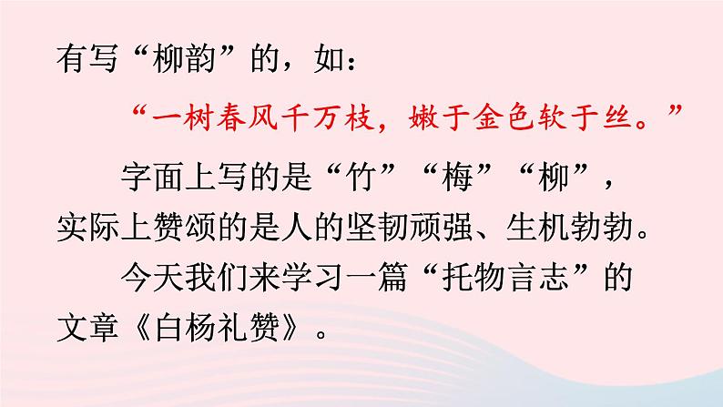 2023八年级语文上册第四单元15白杨礼赞课件（部编版）02