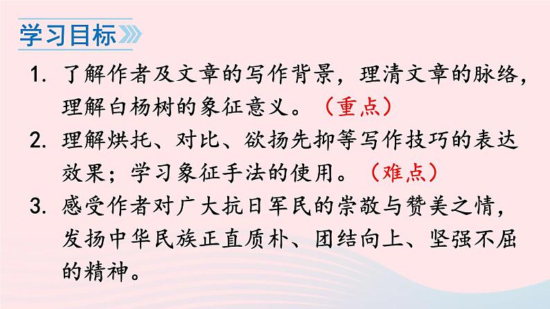2023八年级语文上册第四单元15白杨礼赞课件（部编版）04