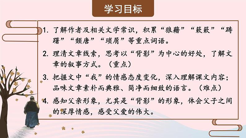 2023八年级语文上册第四单元14背影考点精讲课件（部编版）第3页