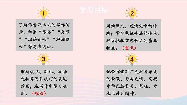 2023八年级语文上册第四单元15白杨礼赞考点精讲课件（部编版）03