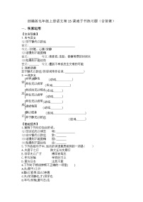 初中语文人教部编版七年级上册诫子书当堂达标检测题